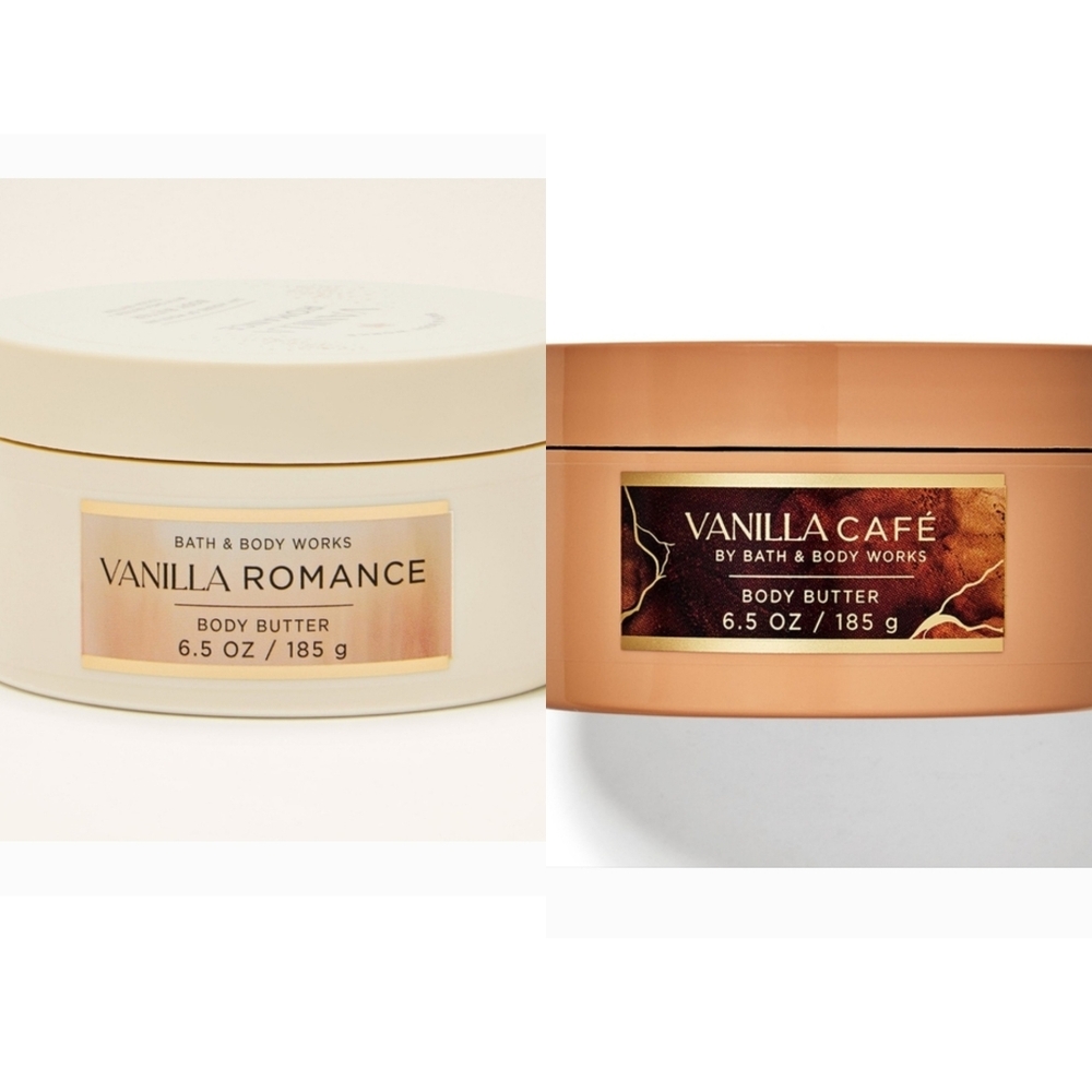 Bath & Body Works Vanilla Romance & Vanilla Café Body Butter Set NEW Rare
